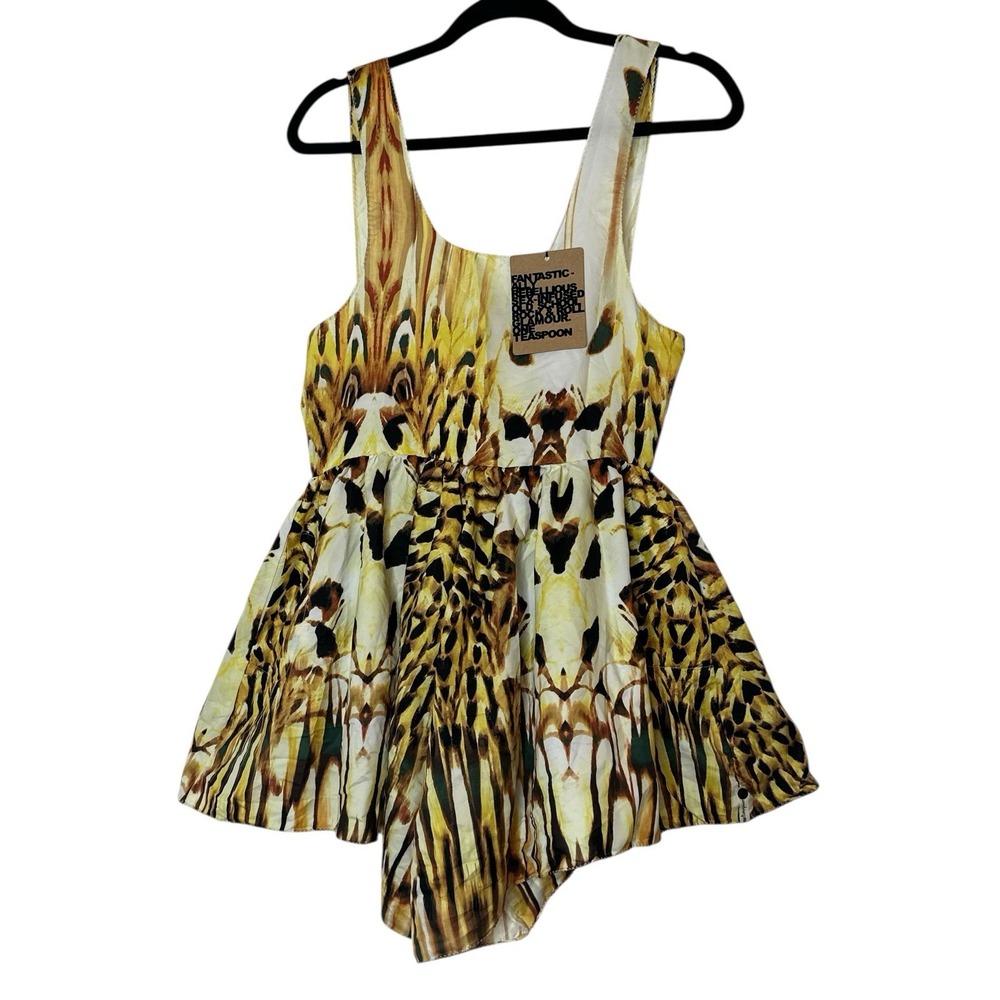 One Teaspoon Romper Women's Small Safari Tiger Zoo Summer Sleeveless New